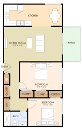 2 beds, 1 bath, 968 sqft, $2,925