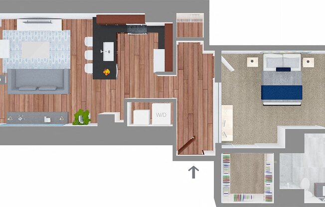 1 bed, 1 bath, 740 sqft, $1,465