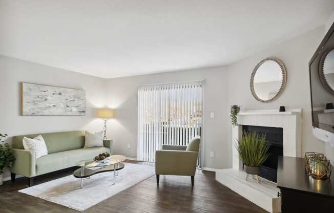 living room at Johnston Creek Crossing in Charlotte, NC