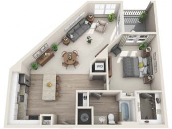 1 bed, 1 bath, 768 sqft, $1,494