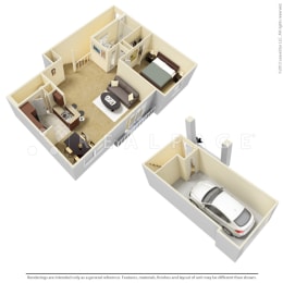 1 bed, 1 bath, 845 sqft, $1,399