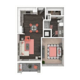 1 bed, 1 bath, 610 sqft, $1,381