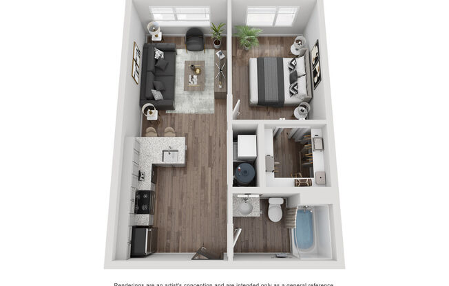 1 bed, 1 bath, 649 sqft, $1,475