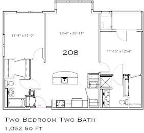 2 beds, 2 baths, 1,050 sqft, $3,041