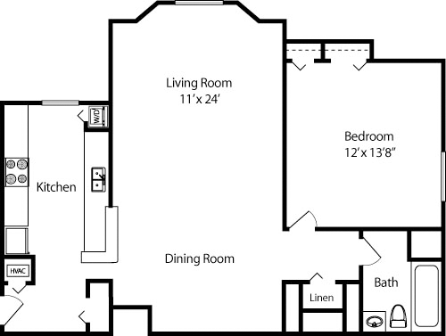 1 bed, 1 bath, 700 sqft, $2,100