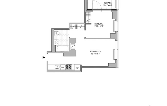 1 bed, 1 bath, $3,901, Unit 1103