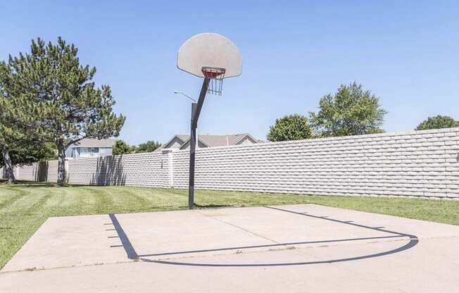 Half Basketball Court at apartment complex