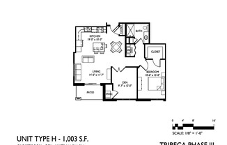 1 bed, 1 bath, 1,003 sqft, $1,840, Unit 314