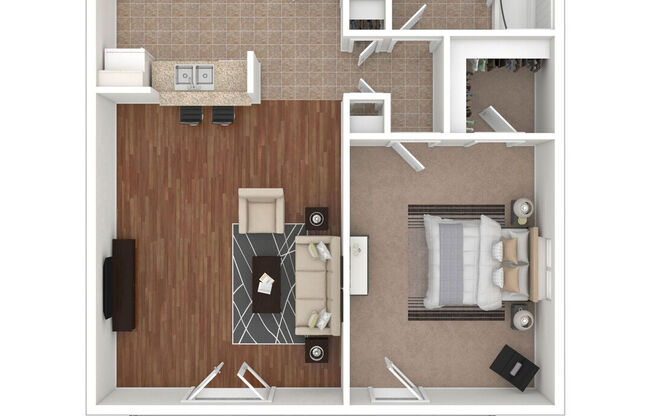 1 bed, 1 bath, 781 sqft, $3,432