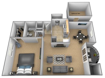 1 bed, 1 bath, 1,170 sqft, $1,599