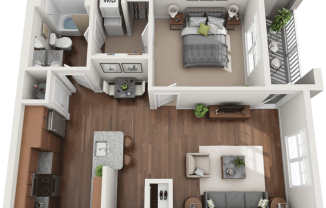 1 bed, 1 bath, 748 sqft, $1,520, Unit 1714