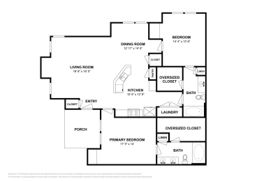 2 beds, 2 baths, 1,262 sqft, $1,453