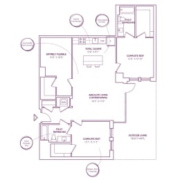 2 beds, 2 baths, 1,263 sqft, $4,873