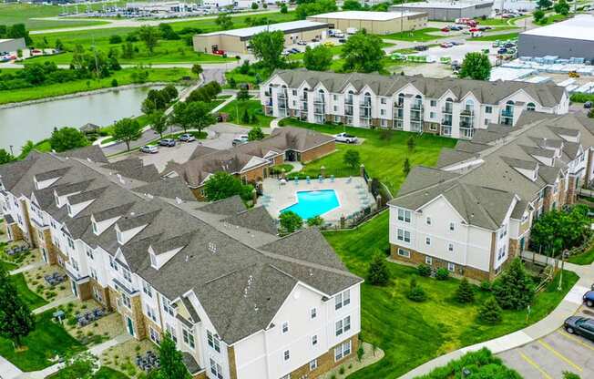 Aerial View Of The Property at Black Sand Apartment Homes, Lincoln, NE, 68504