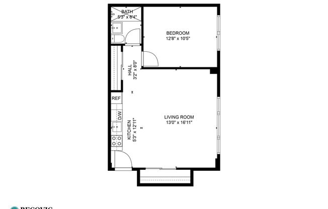 1 bed, 1 bath, 485 sqft, $1,750, Unit 503