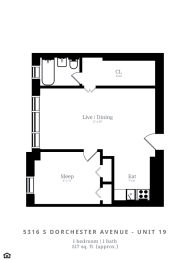 1 bed, 1 bath, $1,290