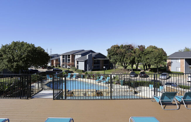 Poolside Relaxing Area at Water Ridge Apartments, CLEAR Property Management, Texas
