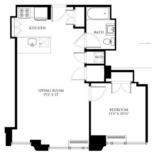 1 bed, 1 bath, 737 sqft, $6,583, Unit 02H