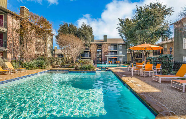 Resort Inspired Pool with Sundeck at Newport Apartments, CLEAR Property Management, Irving, Texas