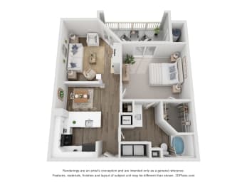 1 bed, 1 bath, 874 sqft, $1,295