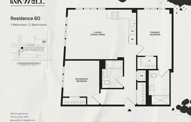 2 beds, 2 baths, $3,775, Unit 6O