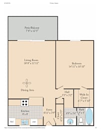 1 bed, 1 bath, 672 sqft, $799