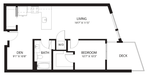 1 bed, 1 bath, 851 sqft, $4,345