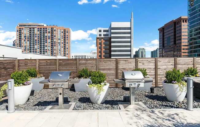 Rooftop Sky Deck with Grilling Stations