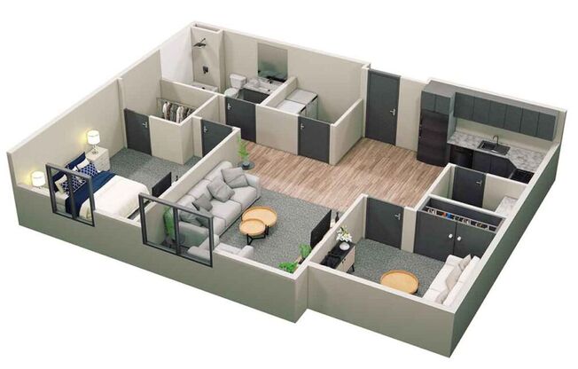 2 beds, 1 bath, 914 sqft, $1,125, Unit 321-207