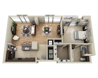 1 bed, 1 bath, 1,219 sqft, $3,830