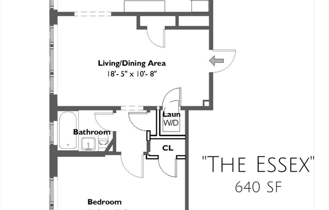 Studio, 1 bath, 639 sqft, $2,300, Unit 6