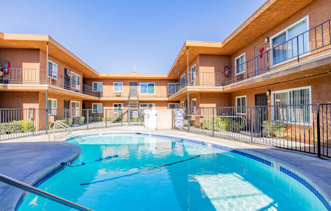 the swimming pool at our apartments