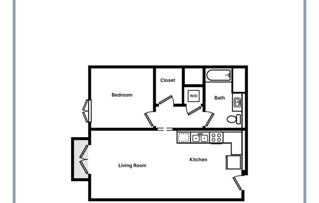 1 bed, 1 bath, 625 sqft, $3,848, Unit 210