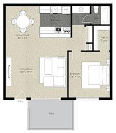 1 bed, 1 bath, 714 sqft, $2,695