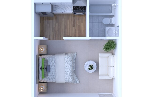 Studio, 1 bath, 344 sqft, $1,365