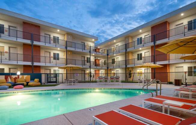 a picture of the pool at days inn & suites by wyndham las vegas