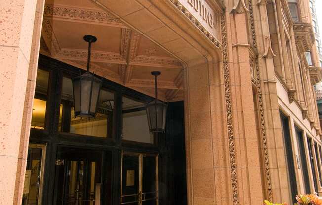 the front door of the shelby building