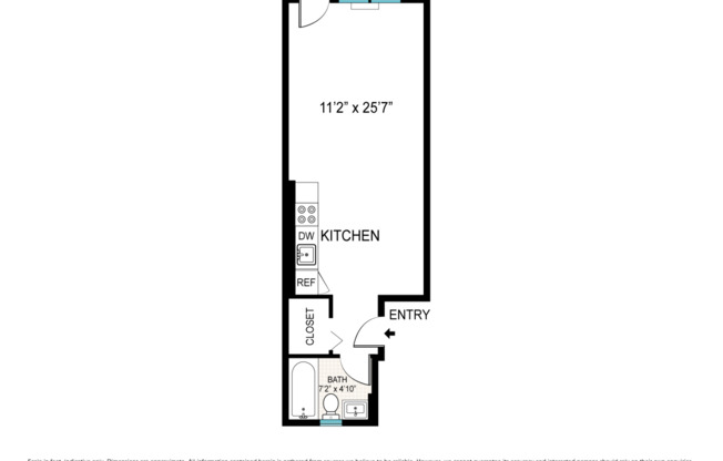 Studio, 1 bath, $3,150, Unit 2B