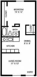 1 bed, 1 bath, 705 sqft, $1,114