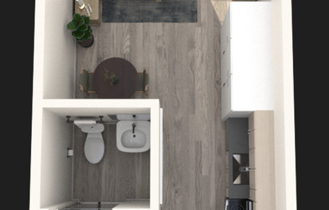 Studio, 1 bath, 320 sqft, $1,658, Unit 106