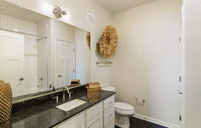 Ashland Farms Bathroom with Large, Single Sink Vanity, Plenty of Storage, and Granite Counters