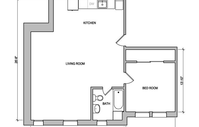 1 bed, 1 bath, 669 sqft, $2,295, Unit Unit #201