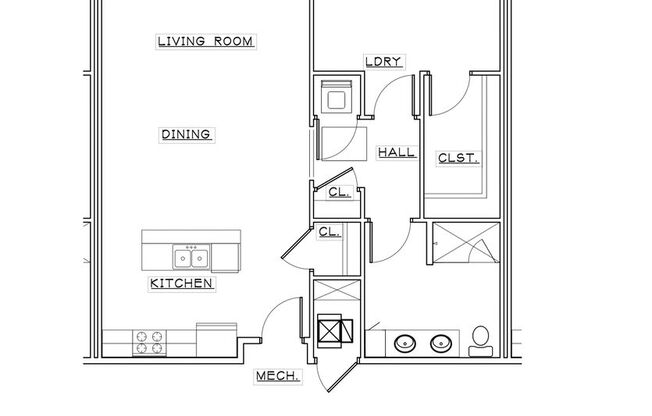 1 bed, 1 bath, 975 sqft, $1,500, Unit 302