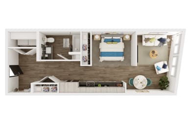 Studio, 1 bath, 669 sqft, $1,815