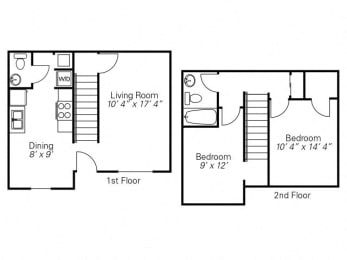 2 beds, 1.5 baths, 900 sqft, $1,433