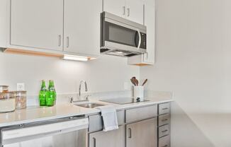 Studio Kitchen at Aire MSP Apartments, Bloomington, MN, 55425