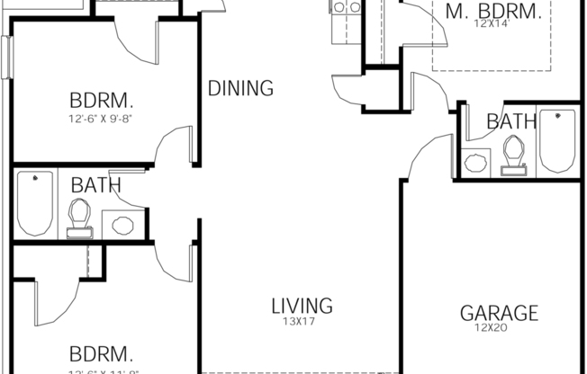 3 beds, 2 baths, $1,295, Unit 17104 Sentinel Ln