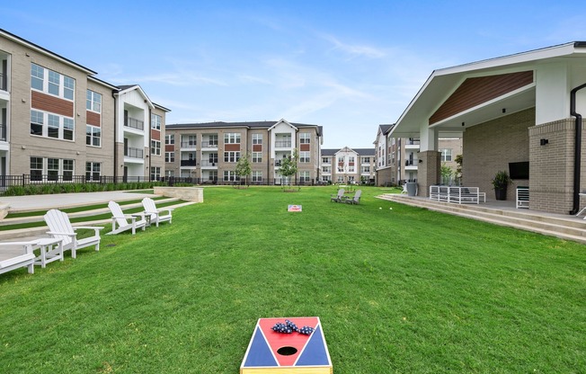 Central Lawn with Cornhole