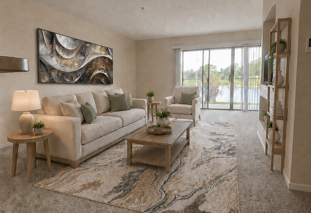 Stunning Water & Golf Course Views 2 Bedroom, 2 Bath First-Floor Condo