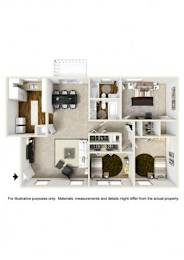3 beds, 2 baths, 1,300 sqft, $1,855